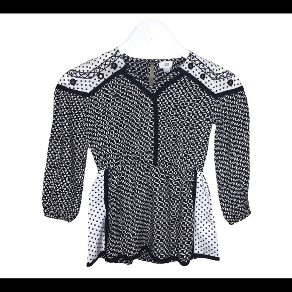 RIVER ISLAND Boho Geo Print Tunic Dress With Long Sleeves Black Girls Age 5-6Y - Picture 3 of 7